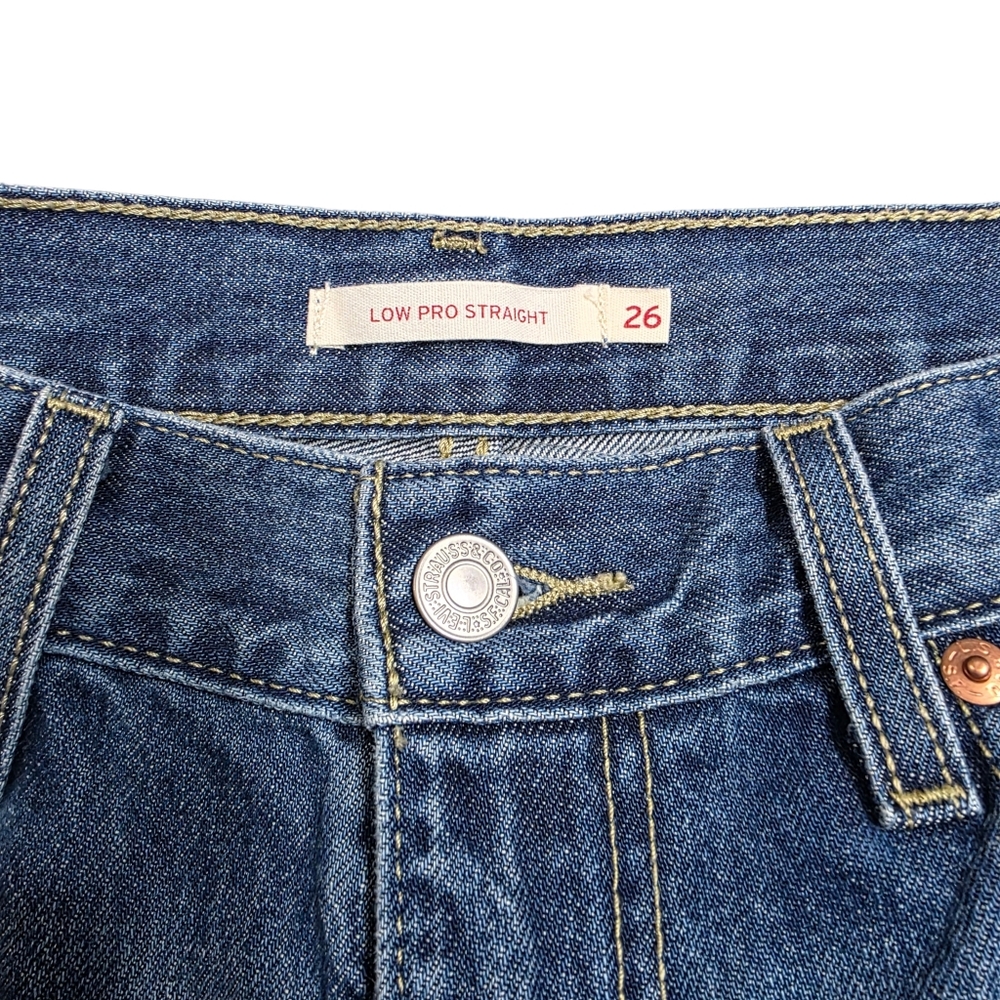 Levis Low Pro Straight Jeans Sz 26 - Picture 7 of 8